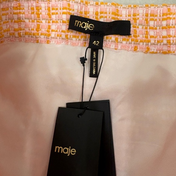 Maje Jilandra Tweed Mini Skirt Size XL - Picture 3 of 8